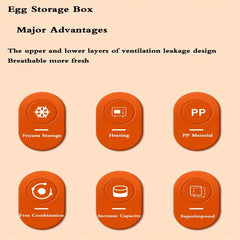 32-Egg 2-Tier Fridge Storage Box – additional product image