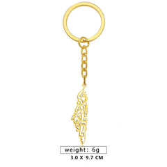 Al-Aqsa Islamic Mosque Pendant Necklace Geometric Map Chain Jewelry Gift Accessories for Women Men