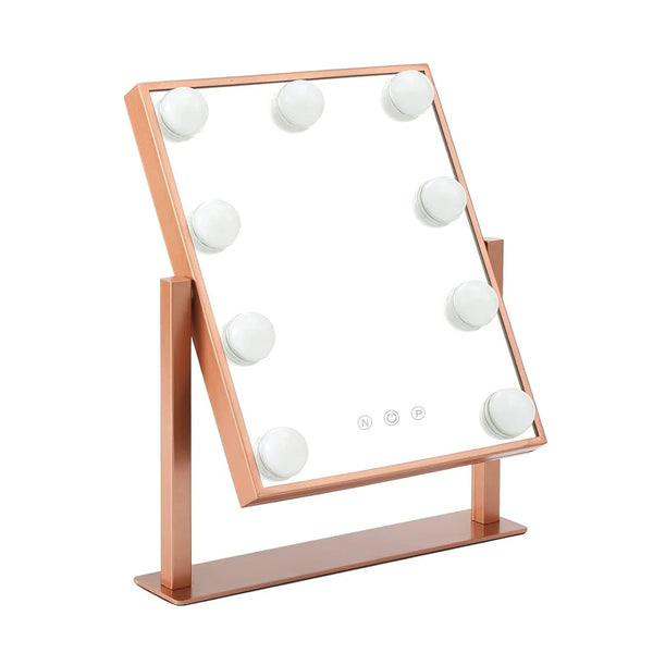 Vanity Mirror with Lights Hollywood Makeup Mirror with 9 LED Bulbs 3 Color Lighting 360°Rotation for Dressing Room & Bedroom