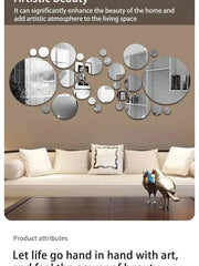 Acrylic Mirror Wall Sticker Round Decorative Mirror