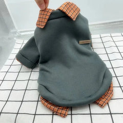 Pet Dog Clothes Warm Winter Shirt Patchwork Hoodie Jacket for Small Dog Coat Bear Hoodie Pet Plaid Shirt Pet Shop Pet Clothing