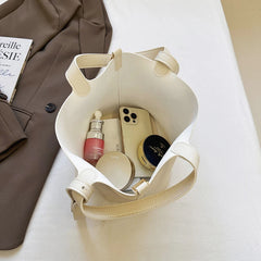 2-Piece PU Leather Tote & Crossbody Bag Set for Women