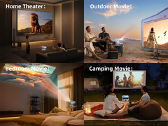 XBJ Smart Touch Screen Portable Projector Support 4K Wifi 6 Bluetooth Auto Focus Compatible with phone/ TVStick/pc/IndoorOutdoor