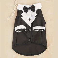 Pet Shirt Small Dog Clothes Wedding Formal Suit With Bow Tie Costume Pet Shop
 Pet Clothing