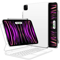 GOOJODOQ Magnetic Case for iPad Pro 11 13 2024 M4 Air 6 Air 4/5 iPad Pro 12.9 Magic Keyboard Compatible Case Pencil Holder