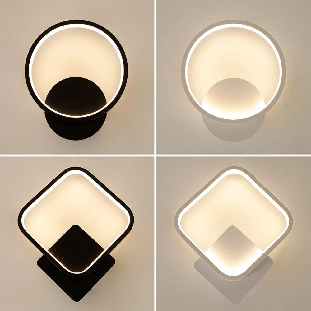 Modern LED Wall Lamp Round Light Aluminium Home Decor For Bedside Living Room Hallway Study Starway Wall Sconce Lighting Fixture