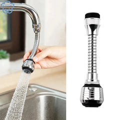 Kitchen Stainless Steel Faucet Sprinkler Water-saving Device Lengthening Rotating Splash Proof Sprinkler Spray Extender Bubbler Kitchen Tools, Kitchen Cleaning