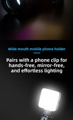 RGB Pocket Light Outdoor Photography Fill Light Live Streaming Photo Camera Full Color Photography Light