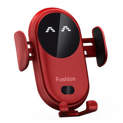 Fashion Qi Fast Wireless Charger Car Phone Holder Smart Infrared Sensor Air Vent Mount Automatic Clamping Mobile Phone Stand S11