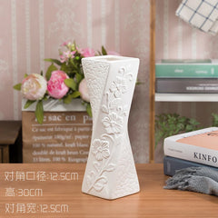 Modern Ceramic Flower Vase 48cm Large Floor Standing Golden Water-Filled European Style Living Room Decorative Flower Pot