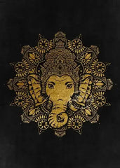 Golden Om Hindu Symbol Ganesha Poster  Indian God Canvas Prints Wall Art for Living Room Bedroom  Minimalist Decor Spiritual Hom