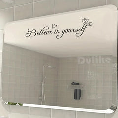 Inspire Motivational Quote Decal You Are Beautiful Mirror Vinyl Sticker Believe in yourself Stickers Bathroom Fitting Room Decor
