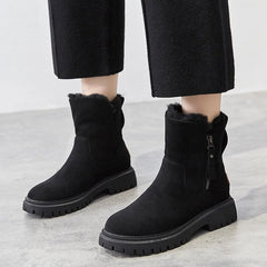 Women Snow Shoes Winter Warm Girl Boots for Woman Thickened Female Shoes Lady Middle Fur Boots NX014 botas de inverno feminina