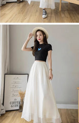 Women’s High-Waist Chiffon Wide-Leg Pants – Spring/Summer Plus Size