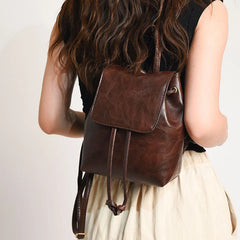 Fashion PU Leather Backpack for Women – Vintage Travel & School Bag