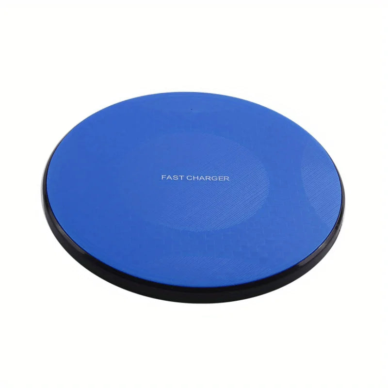 Wireless Charger Pad Stand Desktop Ultra-thin Mobile Phone Fast Charging Dock Station For iPhone 15 14 13 12 11 Samsung Xiaomi
