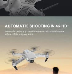 E88 ProIntelligent Folding Drone Supports single/Dual Camera Switching 4KPicture Quality+Wide-angle Shooting WiFiDirect Real-Tim