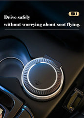 Universal Car Ashtray with LED Light Smokeless Aluminum Cup