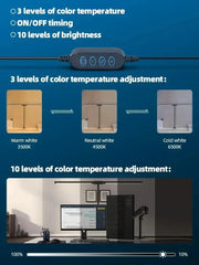 Double Single Head Led Clip Desk Lamp Dimmable Computer Table Lamps Monitor Light Architect Table Lamp for Office Reading Lights