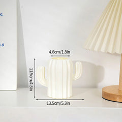 Nordic Vases Pure White Plastic Vases Imitation Ceramic Flower Vases Desktop Flowerpot Wedding Decor Home Ornament