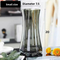 Creative Simple Original Color Glass Flower Vase Transparent Water Fre Flowers Lilies Nordic ular Living Room Home Decor