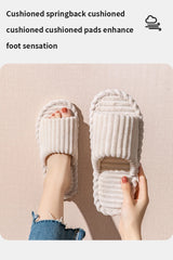 Men’s Open Toe Slippers Anti-Slip Indoor Home Shoes