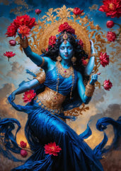 Hindu God Lord Krishna Shiva Ganesha Meditation Indian Traditional Artwork Poster Canvas Painting Wall Pictures Home Decor Gift