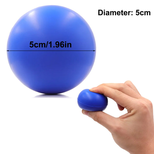 Hand Grip Strengthener & Massager Ball, Adult Therapy Rehab Gym Office Home Exercise Equipment, Soft Foam Stress Relief Gripper