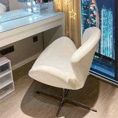 Olevo Wrapped Swan Chair, Small Sofa Comfortable Sitting Experience Simple Solid Color Adjustable Office Chair Make Up Stool Office Furniture