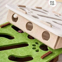 New Cat Puzzle Toy Felt Tunnel Box Cat Playing Toy With Ball Indoor Entertainment Hunting Indoor Kitten Toys Cat Supplies Pet Shop