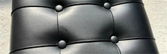 PU Leather Small Ottoman Foot Stool with Wood Legs