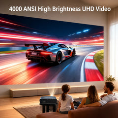 4000 ANSI 4K UHD Video Projector Android 14 Google TV Daytime Native 1080P Wifi Auto Focus Tof Home Theater Beamer For Movie