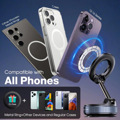Magnetic Suction Cup Car Mount – 360° Foldable Holder