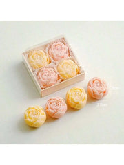 4pcs/Set Hand Made Rose Fragrance, Scented Candles, Hand Made Bouquet Candles,Home Decoration, Suitable For Valentine's Day Gift