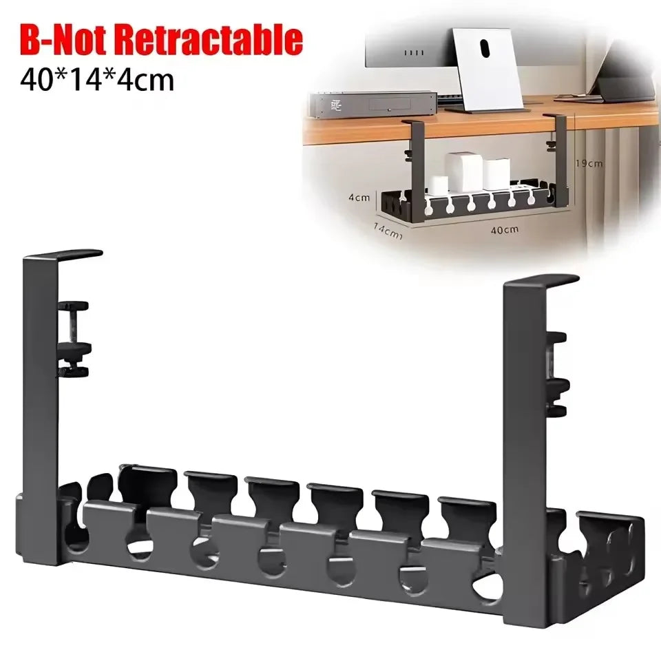 Metal under desk cable management tray product detail