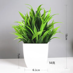 Artificial Bonsai Green Fake Plant Eucalyptus Flower Potted Plant for Indoor Outdoor Home Bedroom Garden Decoration Home Decor, Plants & flowers