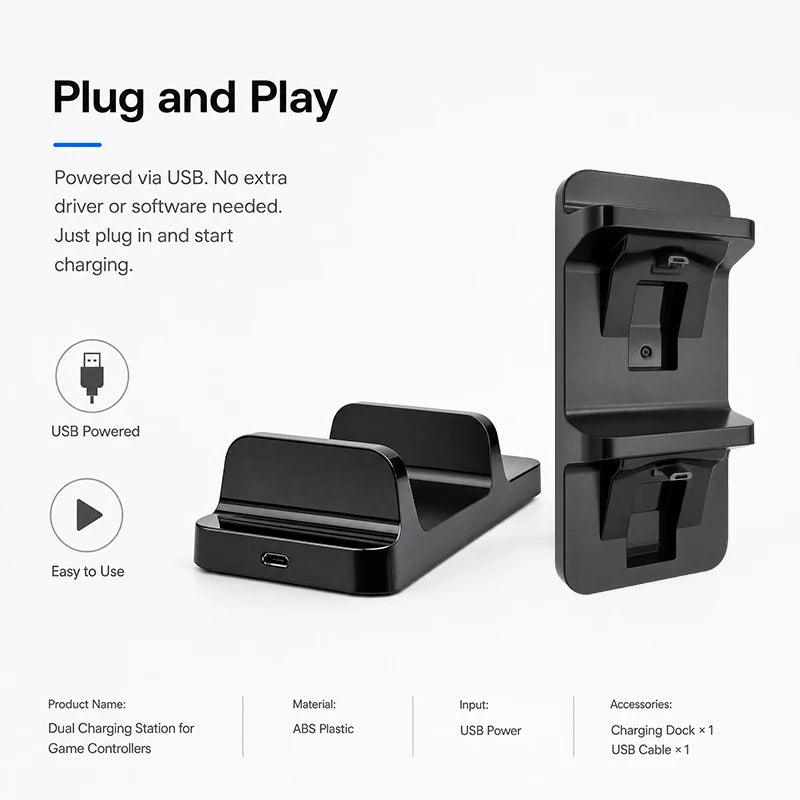for PS4 Controller Charger USB Charging Dock Station for Sony Playstation 4 PS4 Controller Stand Double Handle Wireless Chargers