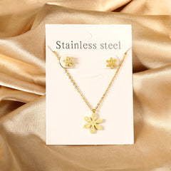 2PCS Stainless Steel Love Heart Pendant Necklaces – No Fade Jewelry Shipping Gold Color
