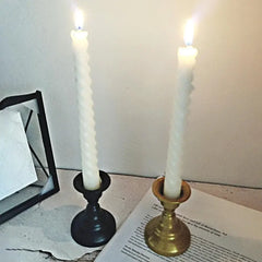 Candle Holder Rust-proof Simple Style Retro Appearance Decorative Iron Candle Display Stand Dining Table Ornament Home Supplies