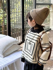 Korean Style Polo Collar Children's Sweater Retro Style Boys' Spring and Autumn Baby Knitwear Turn-Down Collar Trendy