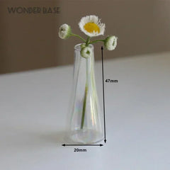 Creative Cute MINI Glass Vase Hydroponic Terrarium Art Hydroponic Table Vase Glass Crafts DIY Aromatherapy Bottle Home Decor
