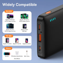 Baseus Airpow 20W Power Bank 20000mAh Fast Charge Powerbank for iPhone 17/16/15/14/13/12 Xiaomi batterie externe