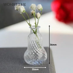 Creative Cute MINI Glass Vase Hydroponic Terrarium Art Hydroponic Table Vase Glass Crafts DIY Aromatherapy Bottle Home Decor