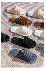 Men’s Open Toe Slippers Anti-Slip Indoor Home Shoes