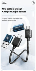Essager 4 in 1 65W USB C To Type C Lightning Fast Charging Cable For IPhone 15 14 13 Pro Max Xiaomi Huawei Multi Charger Cable