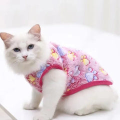 Cartoon Fleece Pet Cat Clothes Winter Warm Pet Dog Vest Puppy Cat Sweater Dog Clothes For Small Dogs Cats Coat Jacket Pet Shop Pet Clothing