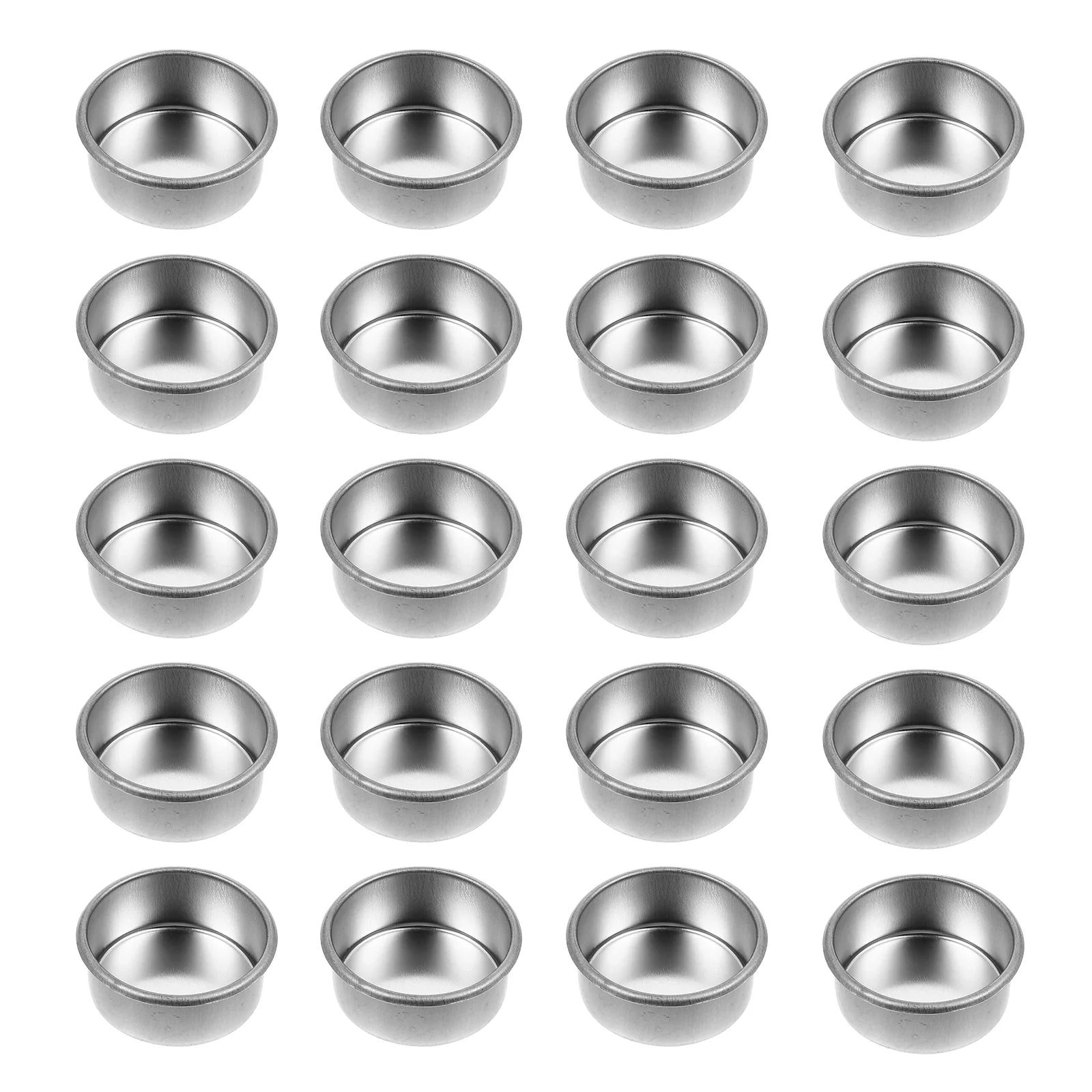 20 Pcs Decorative Scented Cup Simple Style Diy Wax Cups Iron Tealight Cup Desktop Tealight Holder Retro Home Decor
