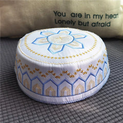 New Muslim Men Prayer Hats Cotton Embroidery Leisure Saudi Arabia Islamic Hat muslim turban Jewish Cap Men Headscarf Clothing