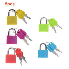 5PCS 22mm Small Mini Strong Steel Padlock Travel Suitcase Diary Lock With 2 Keys Colored plastic case padlock Decoration