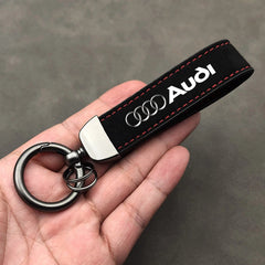 Suede Car Logo Keychain for Audi A1–A8 Q1–Q8 TT